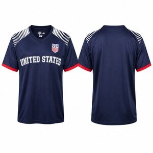 NEW US Soccer USA National Team Navy Blue Jersey Icon Sports Mens Small